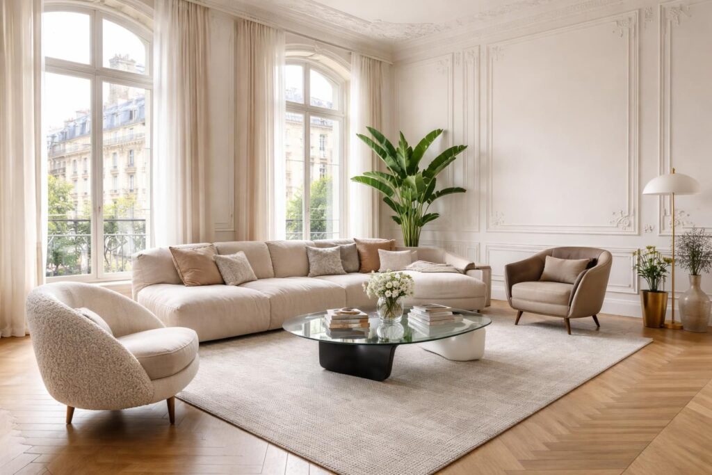 découvrez comment créer un espace lounge parisien élégant et contemporain grâce au mobilier design de ligne roset et roche bobois. alliez confort et style pour une ambiance unique.