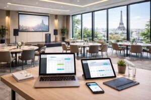 réservez facilement vos salles à paris grâce à eventbrite, skedda et bookeo, les solutions idéales pour gérer efficacement vos espaces événementiels.