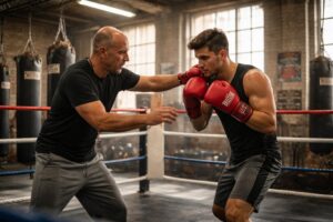 découvrez l'entraînement idéal dans une salle de boxe parisienne équipée de sacs everlast, d'un ring professionnel et bénéficiant d'un coaching personnalisé pour tous les niveaux.